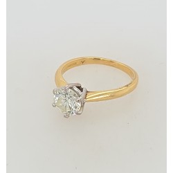 Pre Owned 18ct Diamond Solitaire Ring ZB139